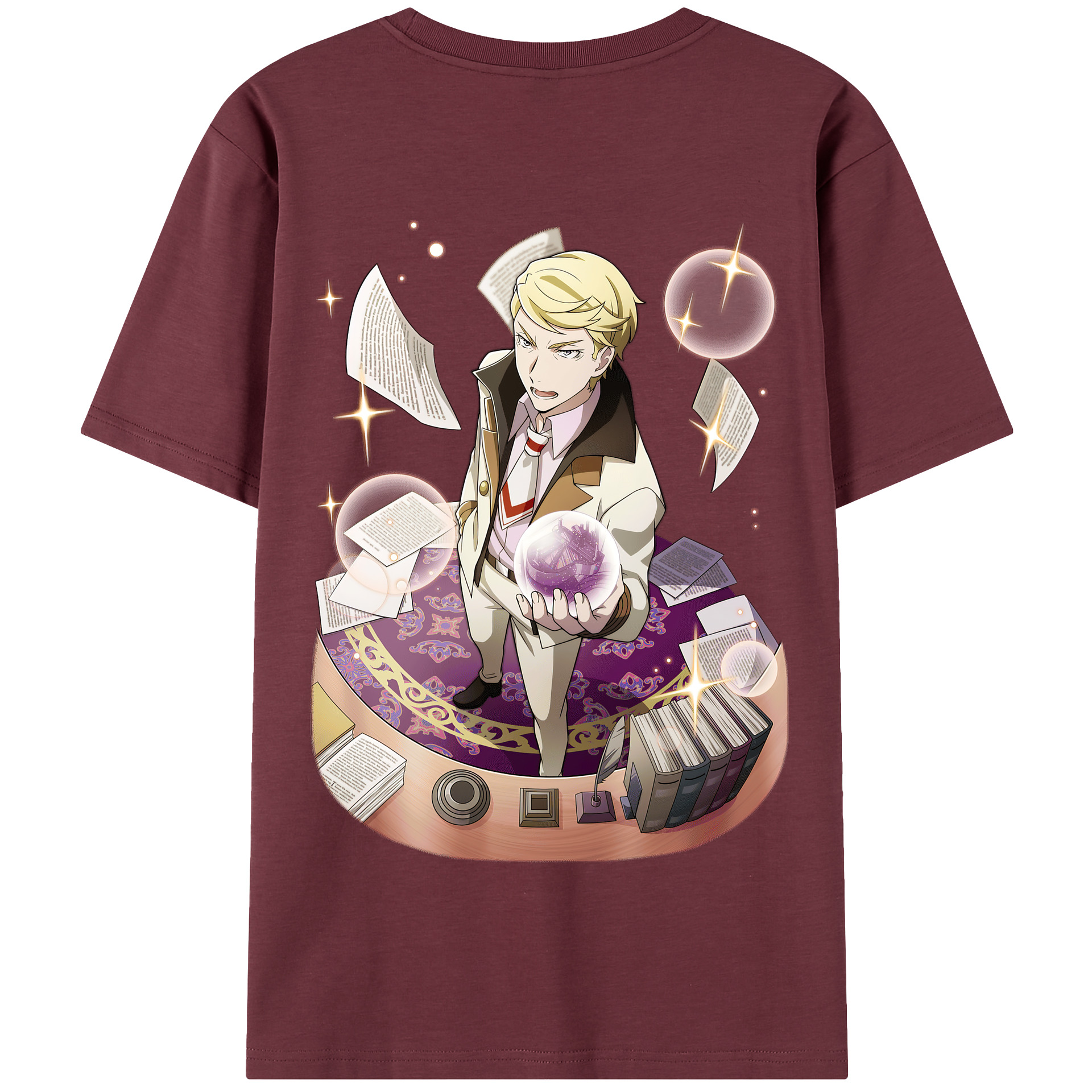 （画像用） 文豪ストレイドッグス Bungo Stray Dogs 綿100％半袖Tシャツ（背面プリント）
